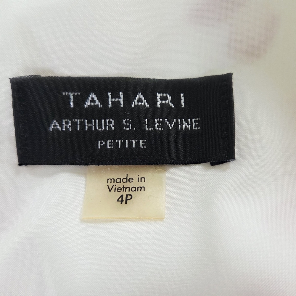 TAHARI ✨️ White Floral Sleeveless Midi Women's Dress Size 4P - Picture 13 of 14